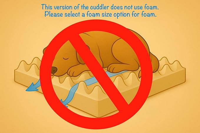 Furry's Paradise Cuddler Waterproof Bolster Pet Bed with Recycled Fibers and Non-Slip Bottom. (Beige Weave, Medium)