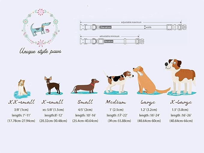 Unique style paws Thanksgiving Dog Collar Metal Buckle Collar for Autumn Winter Christmas for Small Medium Large Boys Girls Dogs