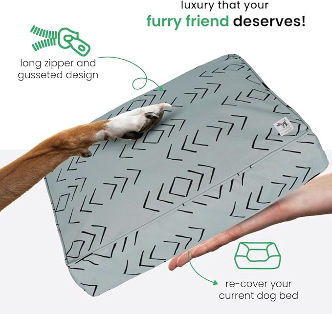 Molly Mutt Huge Duvet Cover, Reflections, Blue/Gray with Black Arrows, 36"x45"x5"