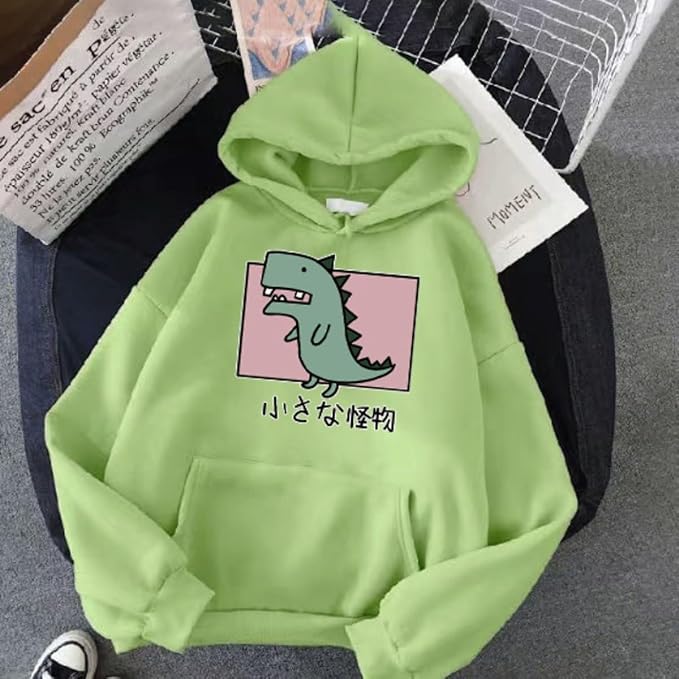 Women Girl Hoodies Cute Cat Ear Novelty Printed Pullover Sweatshirt