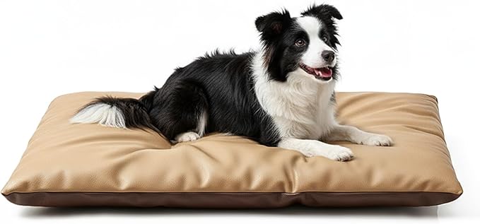 Dog Comfort Bed Mat Pet 2-Side 2-Tone Tech Fabric Bed Suitable for All Seasons, Comfortable Dog Pad for X-Large Dogs (Dark&Light Brown)