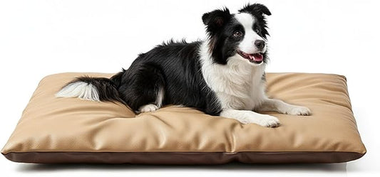 Dog Comfort Bed Mat Pet 2-Side 2-Tone Tech Fabric Bed Suitable for All Seasons, Comfortable Dog Pad for X-Large Dogs (Dark&Light Brown)