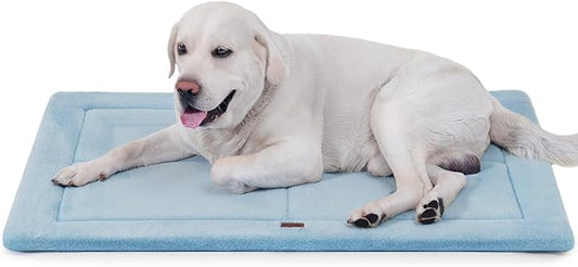 MADE 4 PETS Dog Crate Pad Bed for Extra Large Dogs, Washable & Reversible, Anti-Slip Kennel Mat for Cozy Sleeping, Soft Fluffy Dog Bed for Indoor & Outdoor Use, 48"x30", Blue