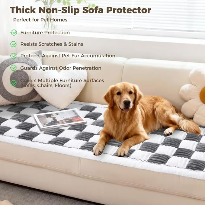 Couch Covers for Dogs, Washable Sofa Couch Cover for Pet, Couchs Covers for Cushion Sofa Pet Friendly, Non Slip Sofa Cover (27.6''*70.9''/60 x 180cm) Thickened Version