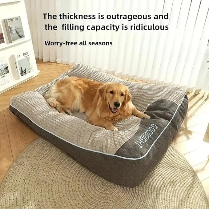 XL-XXXL Dog Bed Waterproof Sofa Dog Pet Bolsters Removable Cushion Anti-Scratch (XXX-Large)
