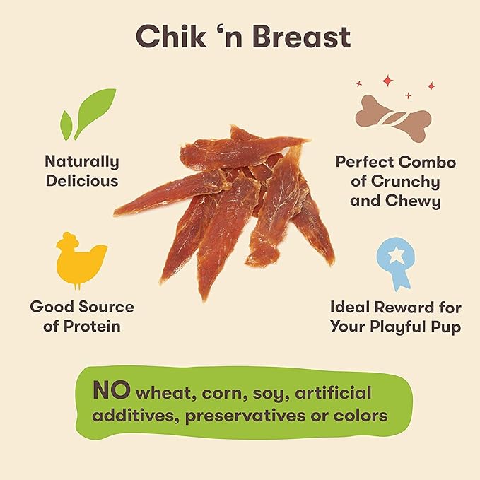 Pet 'n Shape Chik 'n Breast Jerky Dog Treats - 2 Pound