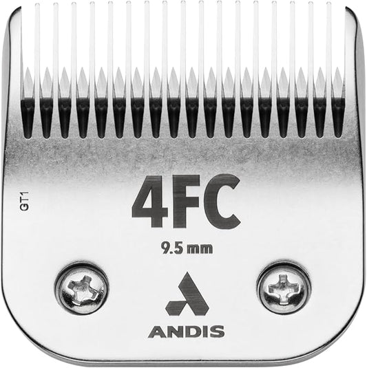 Andis 72615 Ultra Edge Detachable Dog Clipper Blade – Carbon-Infused Steel, Long-Lasting Sharp Edges with Deep Teeth, Removes Hair 3/8-Inch (9.5 mm) - Fits AG, AGC, BDC Models - Size-4 FC, Chrome