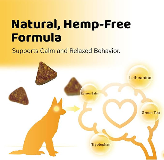 iPaw Calming Chews for Dogs, Calming Dog Treats, Separation Anxiety Relief Calming Care, Manage Everyday Stress for Puppy, Made in USA, Vegetable Flavor (50 Chews)