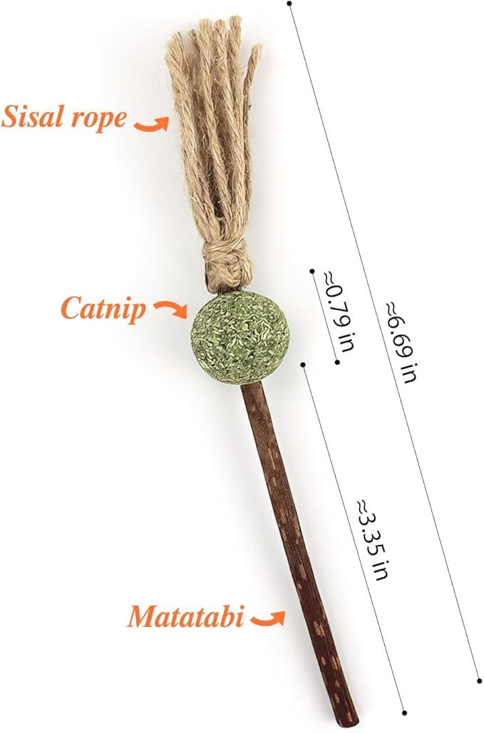 Bigpomelos 3 PCS Natural Catnip Cat Toys Set - Cat Nip Chew Toy with Silver Vine & Sisal Rope for Kitten Teething, Dental Care, Anxiety Relief - Durable Cat Toy for Indoor Cats, Kittens to Adults