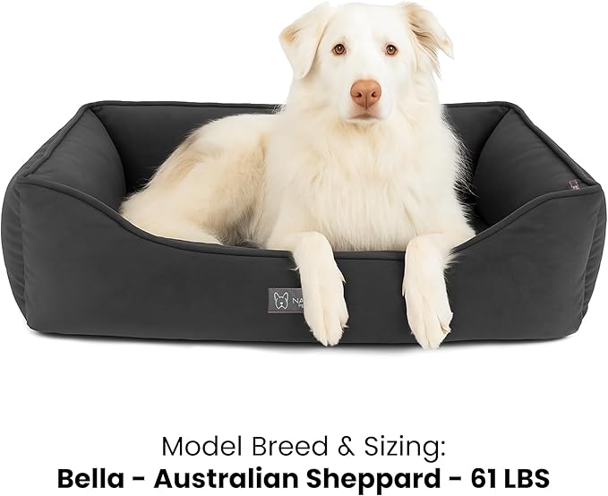 NANDOG The Signature Collection Reversible Bed in Pink Signature - Ultra Soft Micro Plush Fabric - Modern Design - Washable for Cats & Medium/Large Dogs