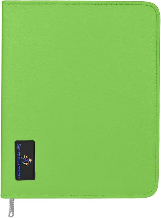 Case Holds 10 Grooming or Beauty Shears (GREEN)
