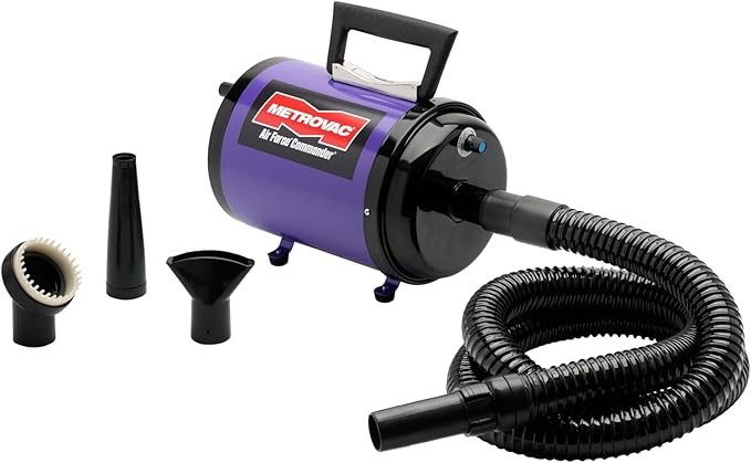 METROVAC AFTD-3V Air Force Commander Variable Speed Pet Grooming Dryer Purple | High Velocity Dog Hair Blower 4.0 HP USA