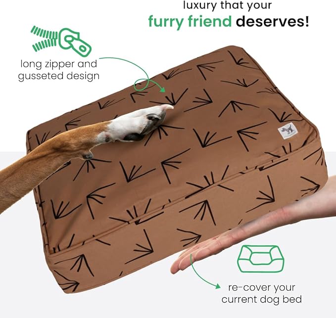 Molly Mutt Medium to Large Duvet Cover, Heat Waves, Brown with Black Accents, 22"x27"x5"