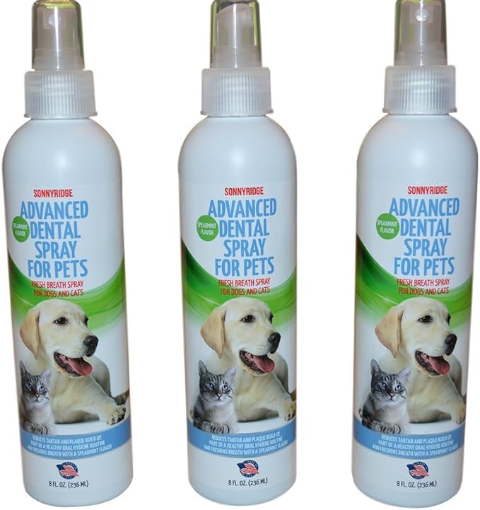 Dog Dental Spray Removes Tartar, Plaque and Freshens Breath Instantly. The Most Advanced Dental Spray for Healthy Teeth, Gums and Oral Health Care for Your Dog, Cat or Pet - 1-8 oz. Bottle