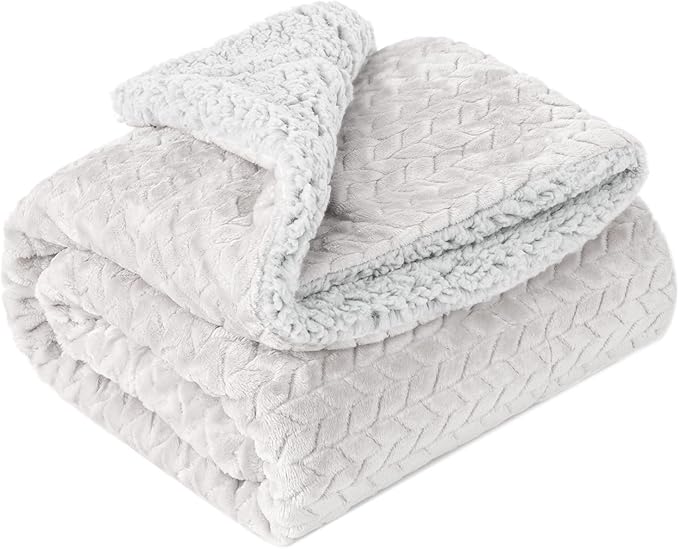 Fuzzy Blanket or Fluffy Blanket for Baby Girl or boy, Soft Warm Cozy Coral Fleece Toddler, Infant or Newborn Receiving Blanket for Crib, Stroller, Travel, Outdoor (40" x 48", MD-Milk)