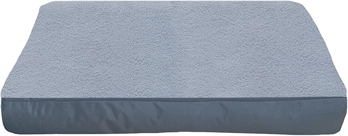 Dog Bed Cover 53L x 36W x 4H Inch,Heavy Duty Durable Waterproof Fluffy Soft Short Plush Replacement Dog Bed Covers,Washable Removable Pet Bed Mattress Cover with Zipper.Grey