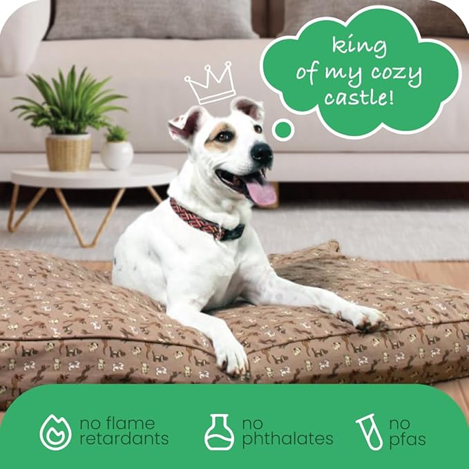Molly Mutt Medium to Large Dog Bed Cover - Daysleeper Print - Measures 27”x36”x5’’ - 100% Cotton - Durable - Breathable - Sustainable - Machine Washable Dog Bed Cover