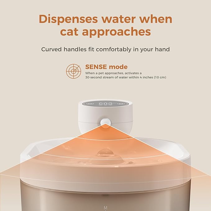 VOOCOO 2.2 L Automatic Cat & Dog Water Fountain – Ultra‑Quiet, 3‑Mode Flow, LED Panel Display, Triple Filtration, BPA‑Free, Promotes Hydration & Healthy Pets