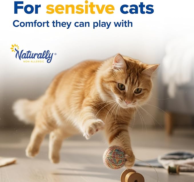Naturally Non Allergic Pellet Clumping Cat Litter - 100% Natural Sunflower Hulls, Sunflower Scent, 11 lb