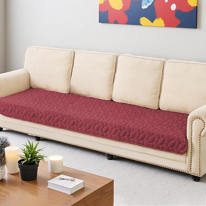 Ameritex Waterproof Pet Bed Cover Anti-Slip Dog Bed Blanket for Sofa and Furniture Waterproof New Pattern Design (Burgundy, 30x80 Inch (Pack of 1))