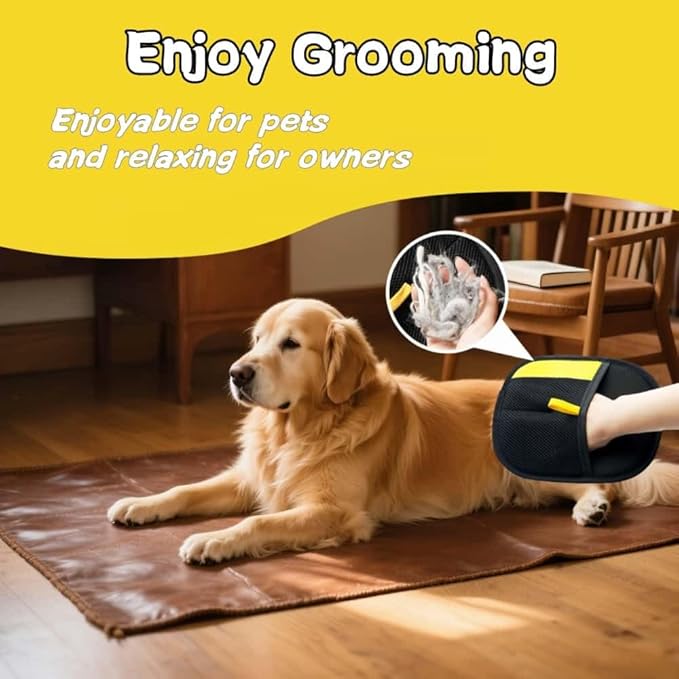 WEERSHUN Pets Hair Remover, Upgraded Electrostatic pet Hair Removal Gloves for Dog & Cats (3pcs)