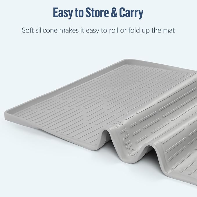 Bartuke Pee Pad Holder for Dogs, 40" x 22" Extra Large Silicone Pee Tray Mat High Edge, Leak-Proof, No Spill Pet Pad Holder for Puppy, Cat, Rabbit, Training Pads for Floor Protection, No Pee Pads
