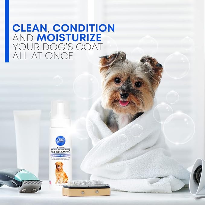 Fuller Brush No‑Rinse Waterless Foaming Pet Shampoo – 16 oz Refill Bottle, Dry Shampoo for Dogs Cleans, Conditions & Moisturizes – Fresh Clean Fragrance (1 Refill Bottle)
