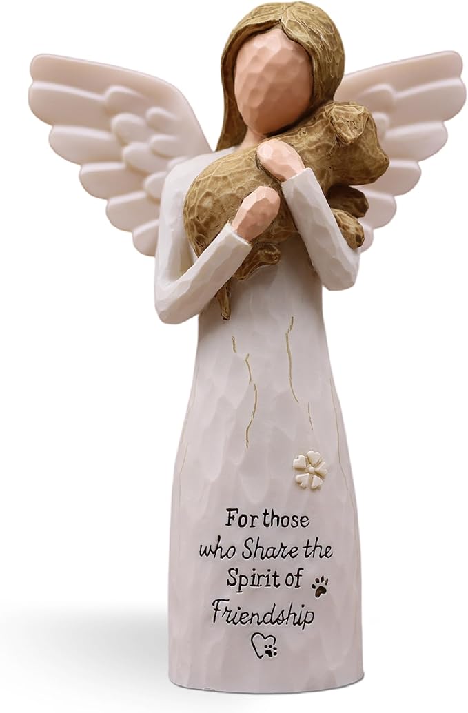 Friendship Gifts for Women, Pet Memorial Gifts for Dogs, Dog Memorial Gift for Loss of Dog,Sympathy Gift, Sculpted Hand-Painted Figure