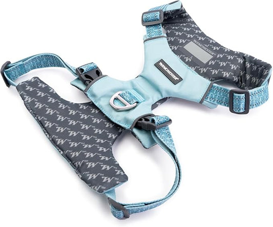 Winchester Pet No-Pull Adjustable Soft Padded Dog Vest Harness with Reflective Stitching, Aqua Haze, Large