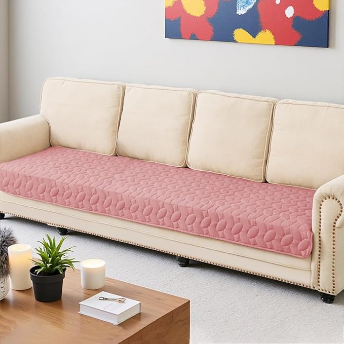 Ameritex Waterproof Pet Bed Cover Anti-Slip Dog Bed Blanket for Sofa and Furniture Waterproof New Pattern Design (Pink, 30x80 Inch (Pack of 1))