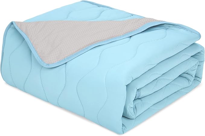 Cooling Blanket for Dogs - Q-MAX>0.4 Waterproof Pet Throw Blanket Bed Cover, Non-Slip Dog Blankets for Couch Protector, Washable Furniture Cover for Summer, Blue,60x80
