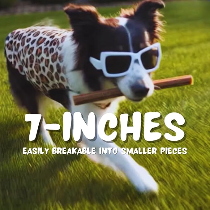 Pawfectly Pure Frisky Sticks Dog Treats, Cheese & Bacon Flavor, 7-Inch Soft Chews, High Fiber Digestive Support, 16 oz