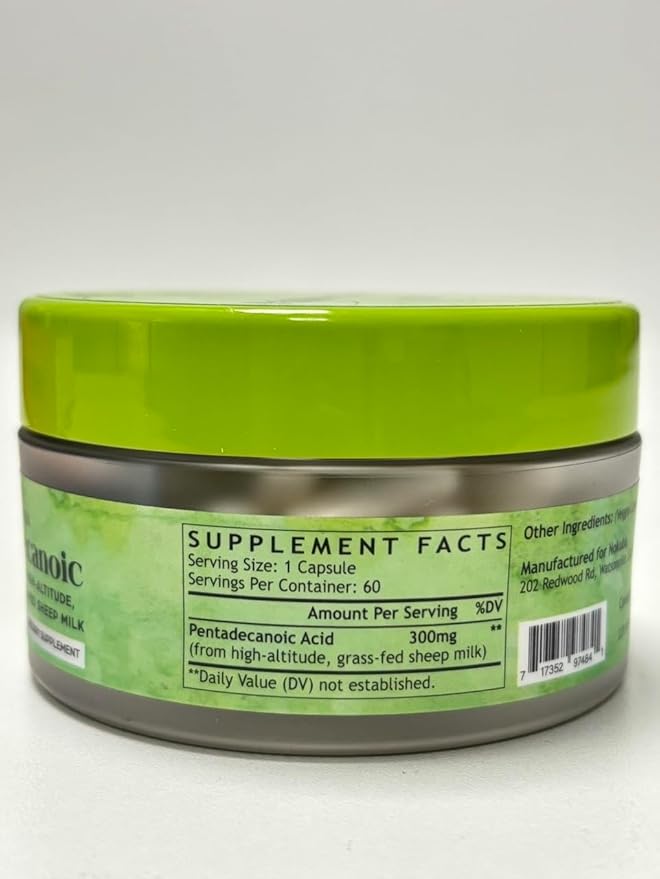 Pentadecanoic Acid 300mg 120 Capsules