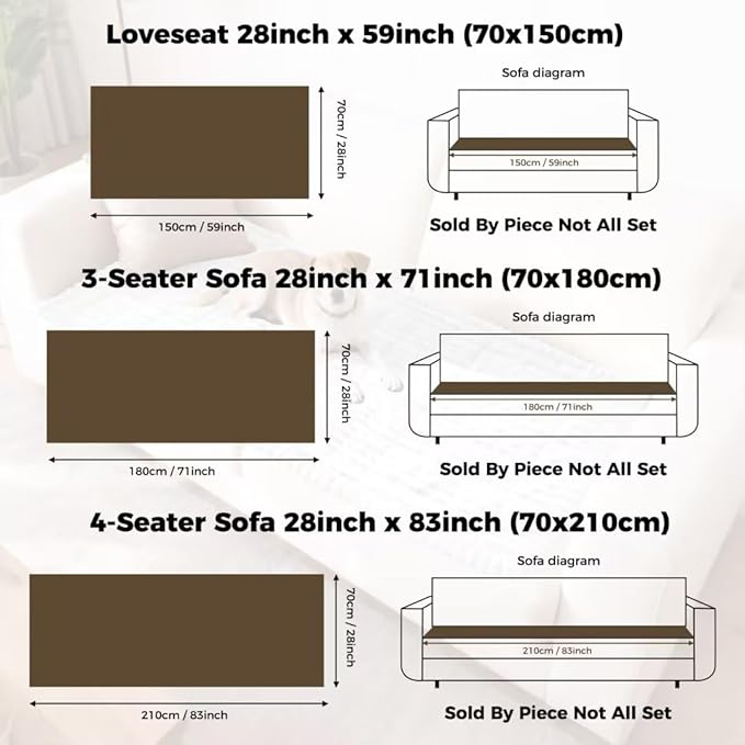 Couch Covers for Dogs, Washable Sofa Couch Cover for Pet, Couchs Covers for Cushion Sofa Pet Friendly, Non Slip Sofa Cover (27.6''*82.7''/60 x 210cm)