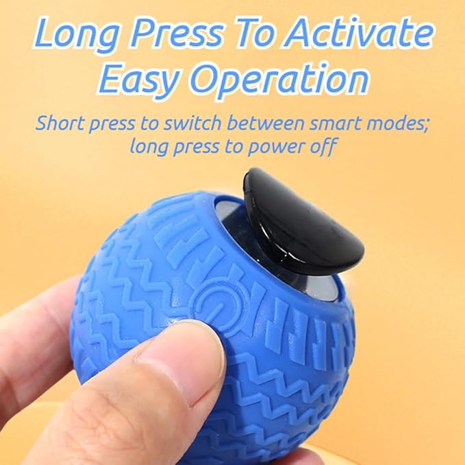 BIBIFACTORY 2026 New The Smart Wave Chase Ball, Revolutionary Smart Chase Ball 3.0, Interactive Fast Moving Ball with Tail, Automatic Cat Chase Balls Toy for Dog Cat Indoor Play (Blue)