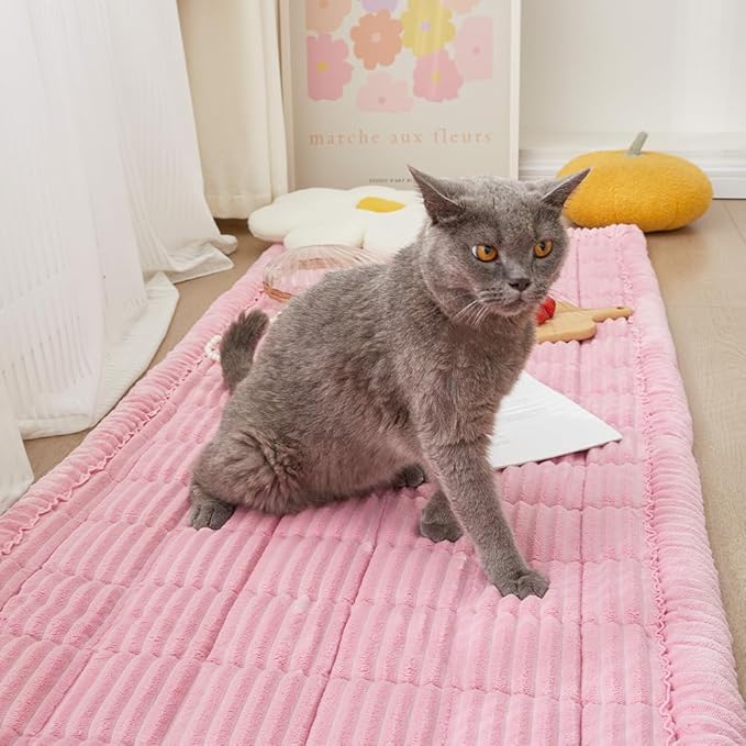 Couch Cover for Dogs Washable, Fuzzy Pet Couch Covers for 3 Cushion Sofa Pet Friendly, Non Slip Sofa Cover (Pink, 27.6" x 59"/70 x 150cm)