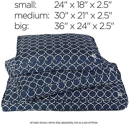 Molly Mutt Sheepy Wool-Filled Crate Pad, GOTS-Certified 100% Organic Cotton Canvas Cover with Soft 100% Natural Wool Insert, Ideal for Dog Bed or Kennel, Clark Gable, 42" x 28" x 2.5"