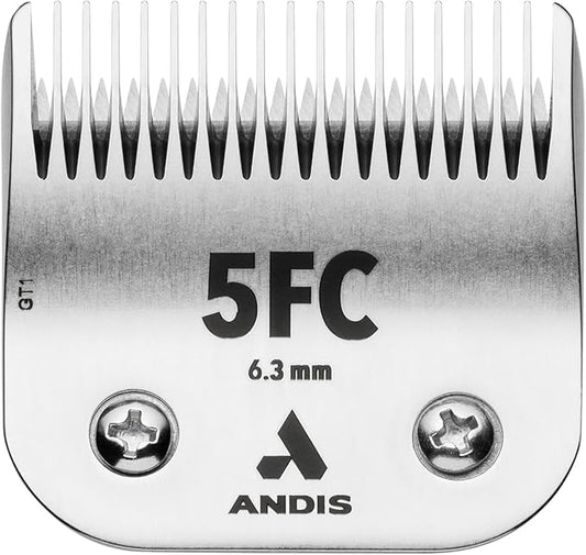 Andis 72630 Ultra Edge Detachable Dog Clipper – Equipped with Stainless Steel for Precision Trimming, Fits Motor-Driven Trimmer – for Pet’s Fast Touch-Ups & Full Grooming., Size 5Fc, Silver