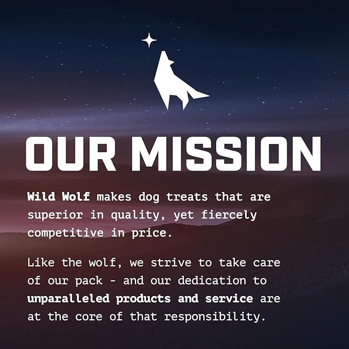 Wild Wolf 12-inch Half-Cut Bully Sticks (1 Pound/~12 Sticks) 100% Natural and Full of Nutrients - Best for Small to Medium Dogs - Natural Toothbrush - Hand-Inspected and Packed with Love in The USA
