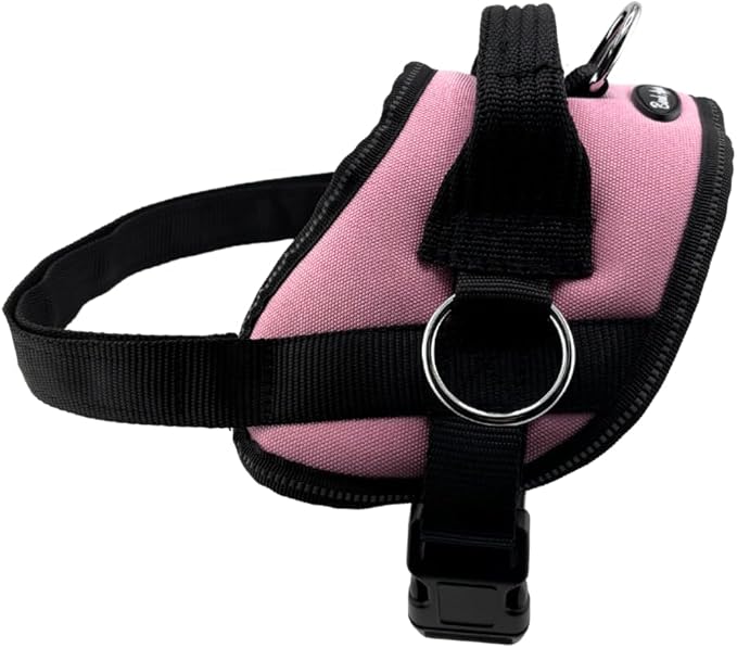 Bark Appeal Light Pink No-Pull Dog Harness for XS to Small Sized Pets – Adjustable, Reflective Vest with 3 Leash Clips for Added Control, Easy Walks & Training – Small