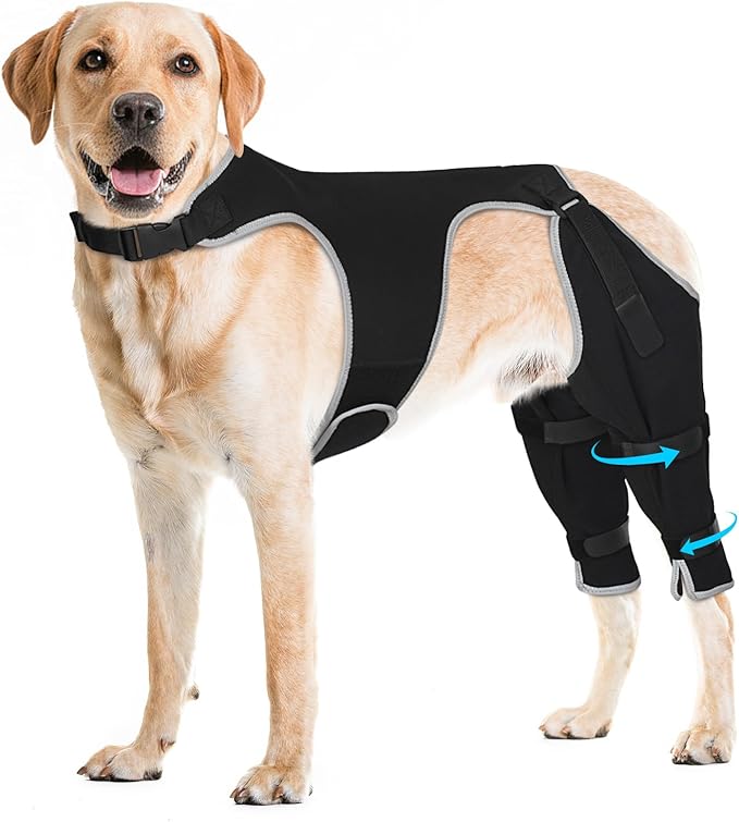 Dog Rear Leg Sleeve to Stop Licking, Adjustable Anti-Slip Recovery Sleeve Pants for Wound Protection After ACL/TPLO Surgery, Hot Spots, Lick Granulomas–Cone Alternative for Leg Healing,XXL