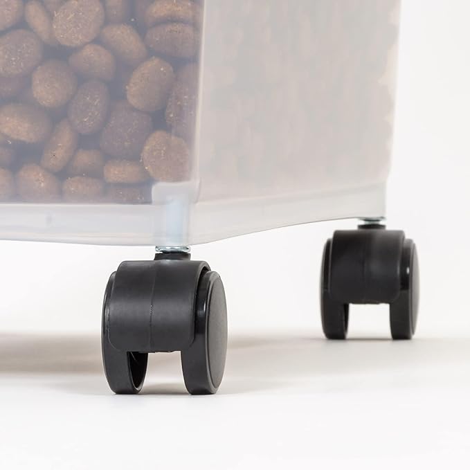 Amazon Basics 3-Piece Airtight Dog Food Storage Container Combo with Scoop, 33 QT + 12 QT