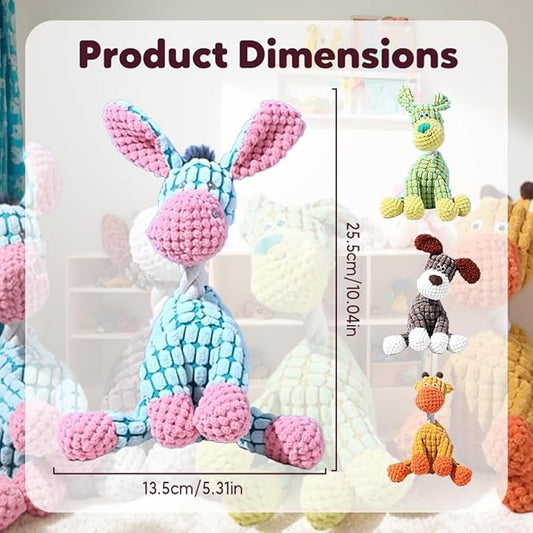 Indestructible Dog Toy, 2026 New Durable Plush Dog Toys for Aggressive Chewers, Squeaky Chew Toy for Small Medium Large Dogs Puppy Teething Toys (Blue)