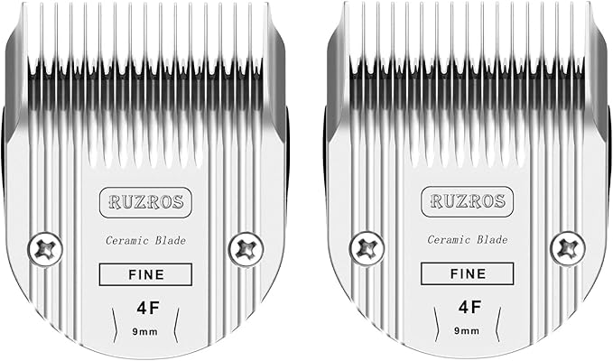 4F Pet Dog Standard Grooming Replacement Blade Compatible with Wahl 5 in 1 Arco,Bravura,Chromado,Creativa,Figura,Motion,Bellissima Clippers, Cutting Length 3/8” 9MM 2 Pack