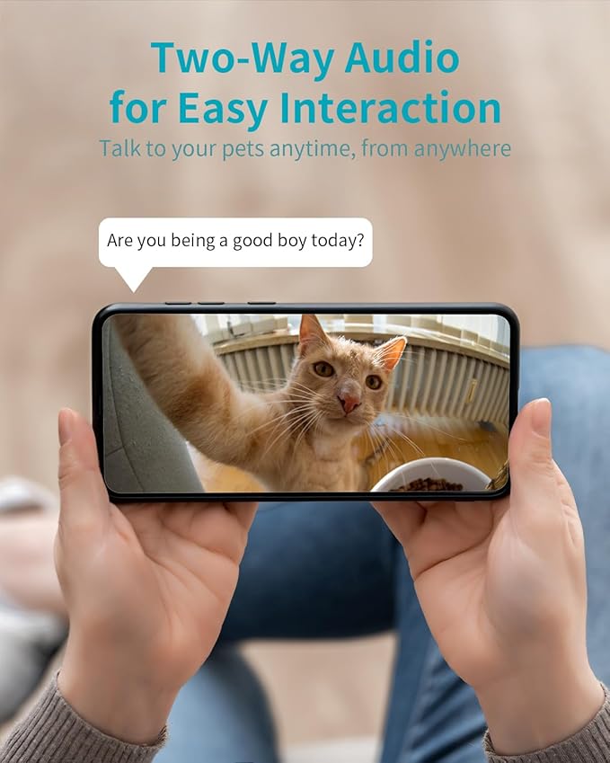 VIMTAG 4K UHD Indoor Cameras for Home Security, 360° Pet Camera Indoor with Phone App, Dog Camera with Speaker, 5G/2.4G WiFi, Motion Tracking&AI Detection, 2-Way Audio, Night Vision, SD/Cloud Storage