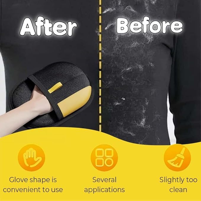 WEERSHUN Pets Hair Remover, Upgraded Electrostatic pet Hair Removal Gloves for Dog & Cats (2pcs)