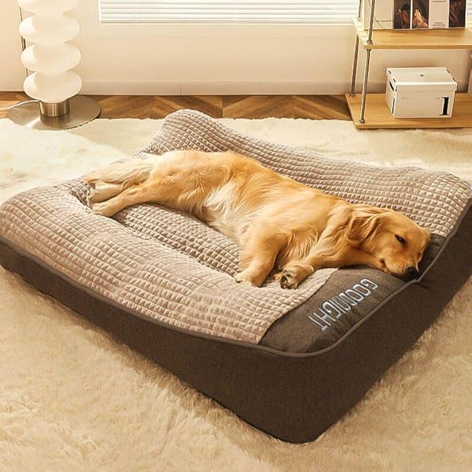 XL-XXXL Dog Bed Waterproof Sofa Dog Pet Bolsters Removable Cushion Anti-Scratch (XX-Large)