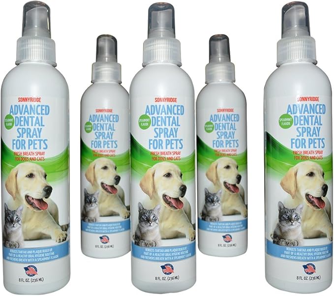 Dog Dental Spray Removes Tartar, Plaque and Freshens Breath Instantly. The Most Advanced Dental Spray for Healthy Teeth, Gums and Oral Health Care for Your Dog, Cat or Pet - 1-8 oz. Bottle