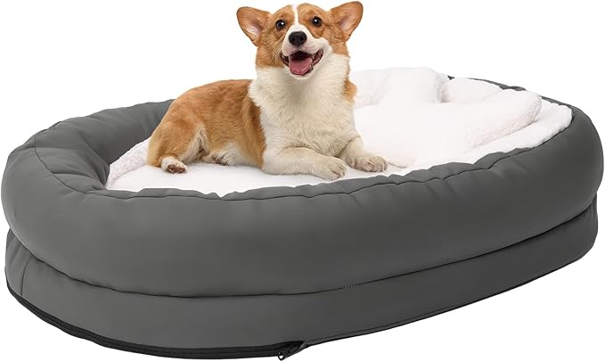 Waterproof Dog Beds Washable Sofa Pet Bed with Non-Slip Bottom Removable Cover