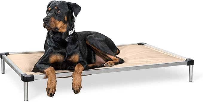 K9 Ballistics Chew Proof Armored Crate Bed 29 x 18 for Small Dogs - Virtually Indestructible Pad, Preassembled, Withstands Aggressive Chewers - Fits 30” Wire Crates, Sandstone